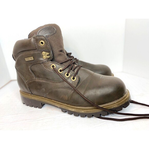 WorkForce Steel Toe, Oil Resistant, Slip Resistant Brown Work Boots Size 11❤️ - Picture 1 of 16